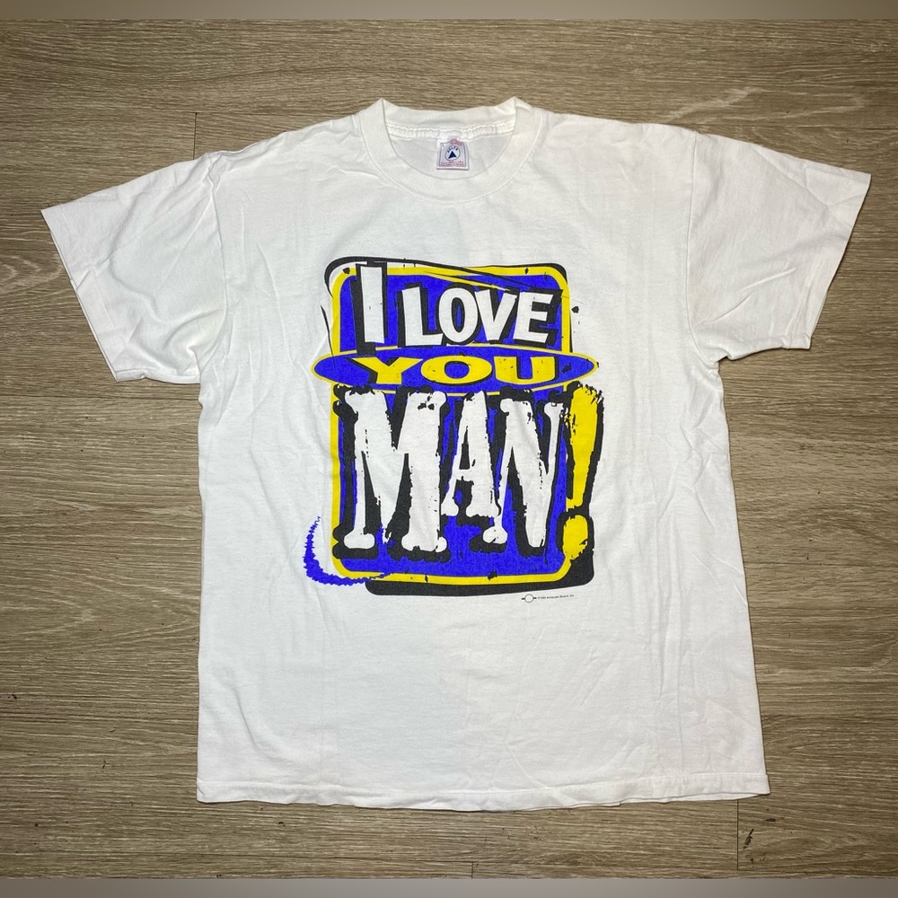 Vintage 1995 Bud Light "I Love You Man" Beer Promo Budweiser T-Shirt Men's LARGE